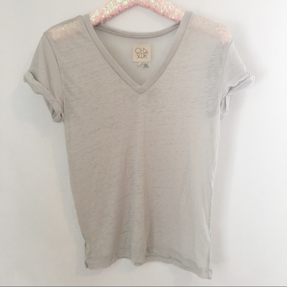 Chaser | Gray Burnout Tee